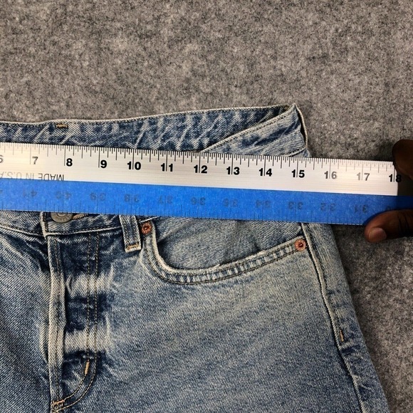 H&M &Denim Boyfriend Jeans Women's Size 26 Blue Distressed Baggy Loose - Picture 5 of 10